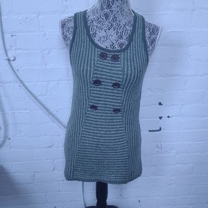 Sleeveless Wool Blend Sweater Tunic